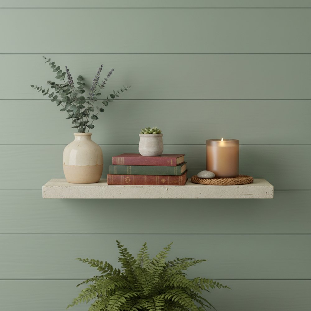 8" Solid Wood Wall Mounted Shelving Unit