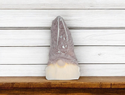 7" Pink Fabric Christmas Standing Gnome Tabletop Sculpture