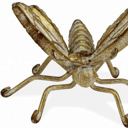 Gold Cast Iron Butterfly Decorative Sculpture