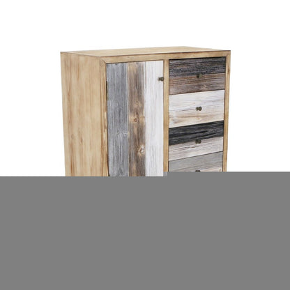 28" Multi Solid And Manufactured Wood Four Drawer Sideboard