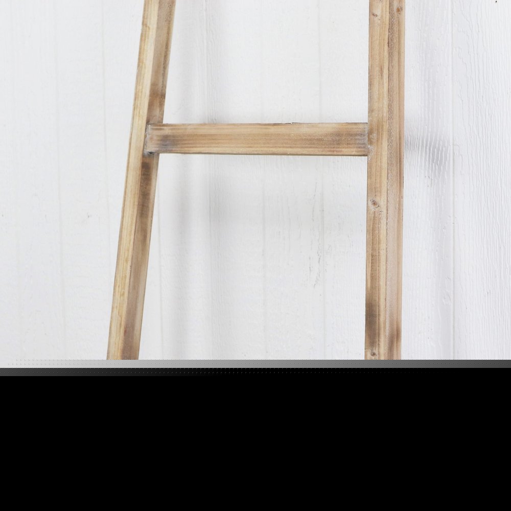 Wooden Ladder Storage Piece with 4 Baskets