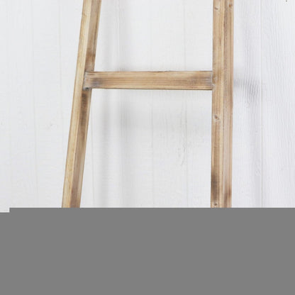 Wooden Ladder Storage Piece with 4 Baskets