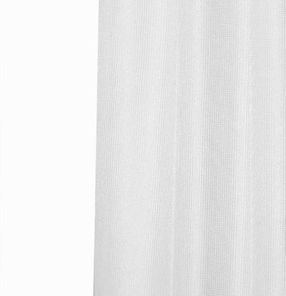 Luxurious White Waffle Weave Shower Curtain