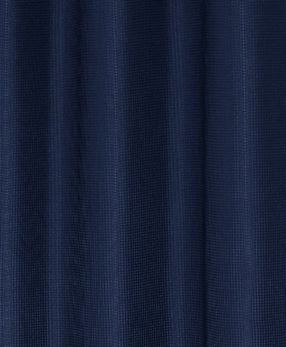 Luxurious Navy Waffle Weave Shower Curtain