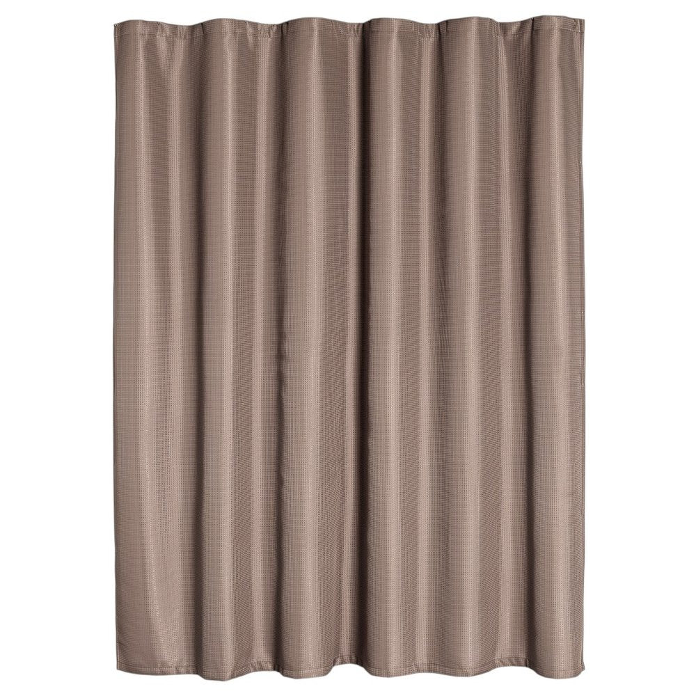 Luxurious Mocha Waffle Weave Shower Curtain