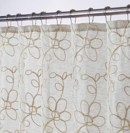 72" Linen Polyester Shower Curtain