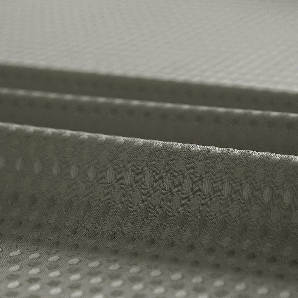 Gray Sheer and Grid Shower Curtain and Liner Set