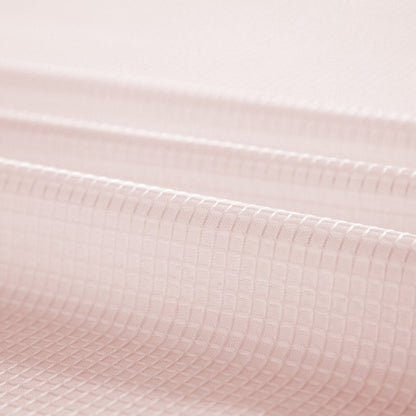 Blush Sheer and Grid Shower Curtain and Liner Set