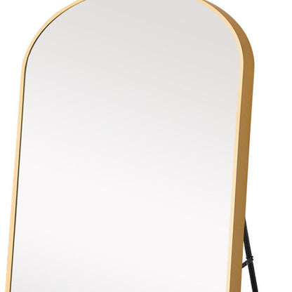 71" Gold Arch Metal Framed Freestanding Standing Mirror