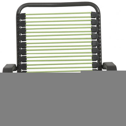 Green and Black Adjustable Swivel Bungee Rolling Office Chair