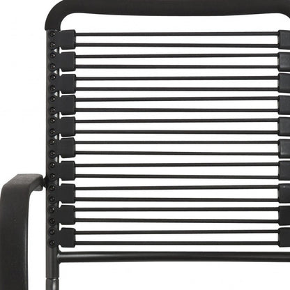 Black Adjustable Swivel Bungee Rolling Office Chair