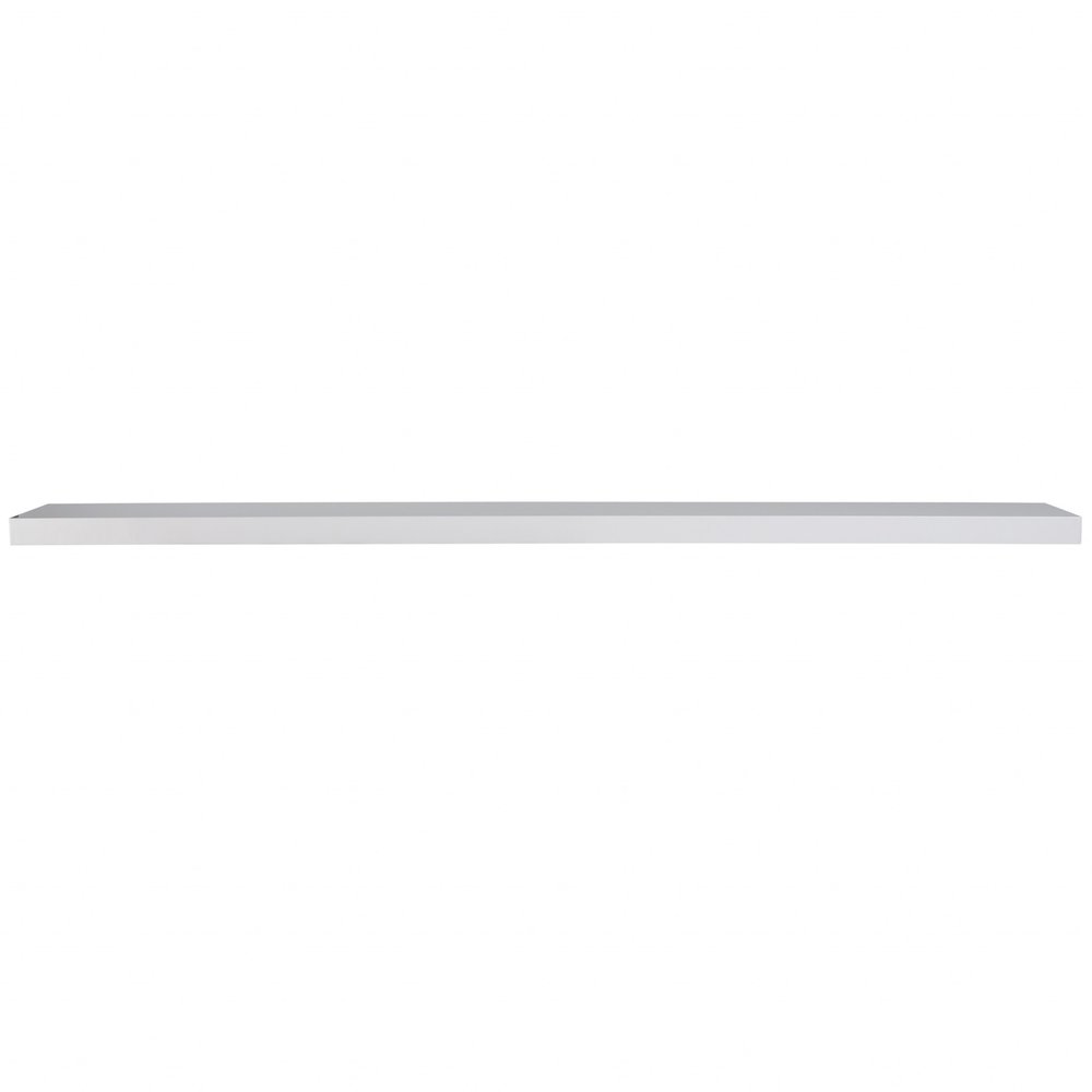 75" White Wooden Wall Mounted Floating Shelf