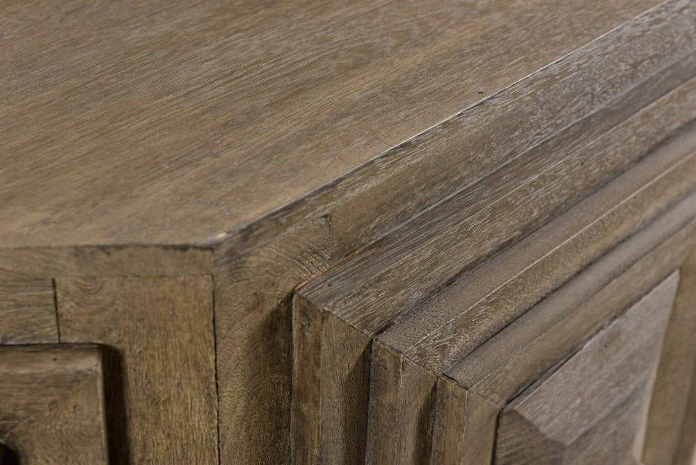 Octagonal Nested Square Carved Coffee Table