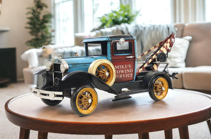 6" Blue And Black Metal Hand Painted Model Car