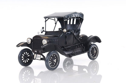 12" Black Metal c1908 Ford Model Car Tabletop Sculpture