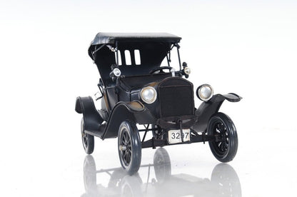 12" Black Metal c1908 Ford Model Car Tabletop Sculpture