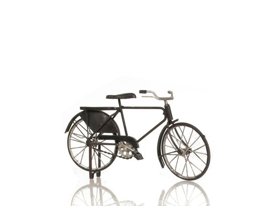 5" Gray Metal Hand Painted Bicycle Sculpture