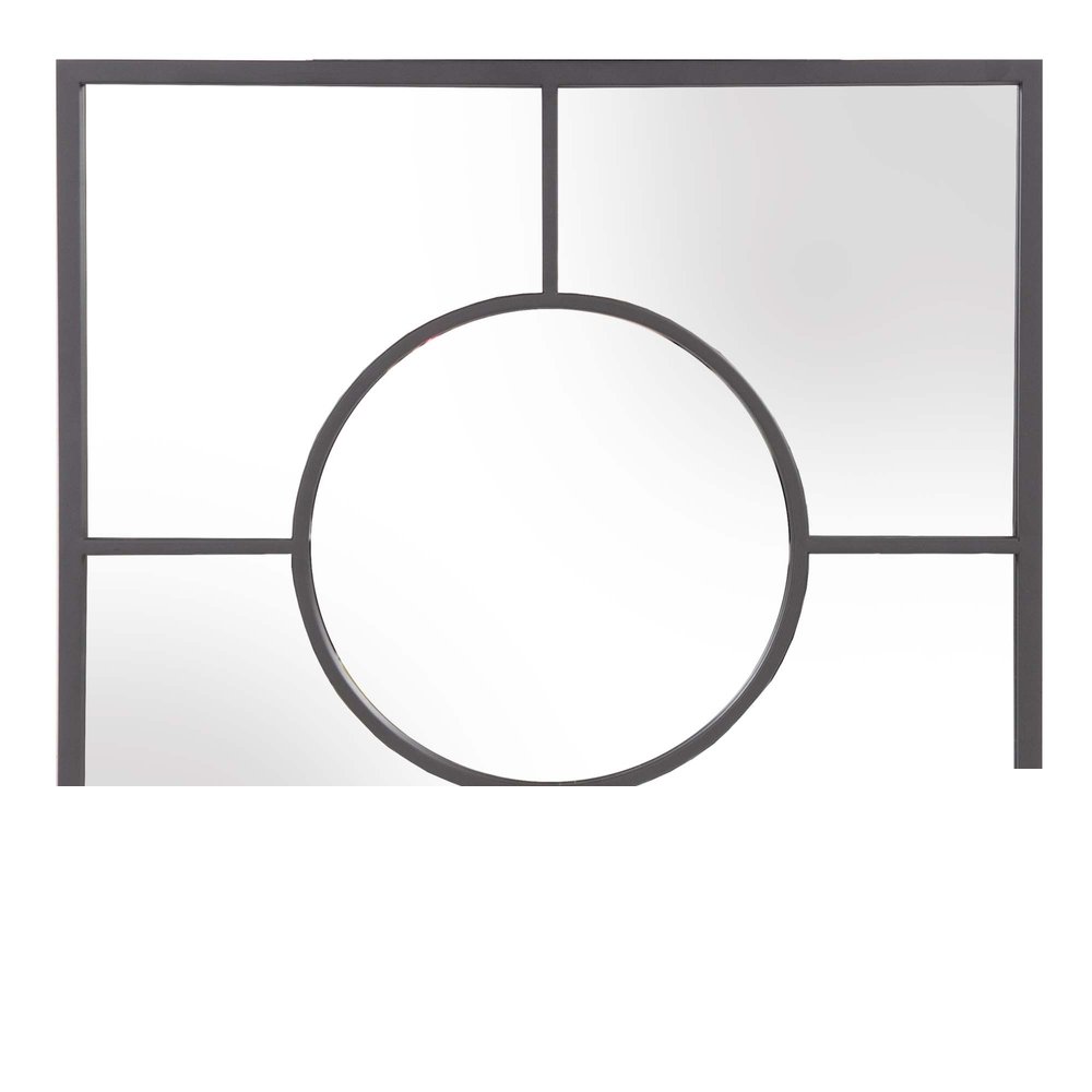24" Graphite Metal Square Framed Accent Mirror