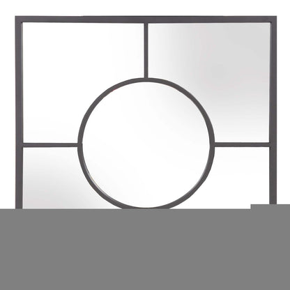 24" Graphite Metal Square Framed Accent Mirror