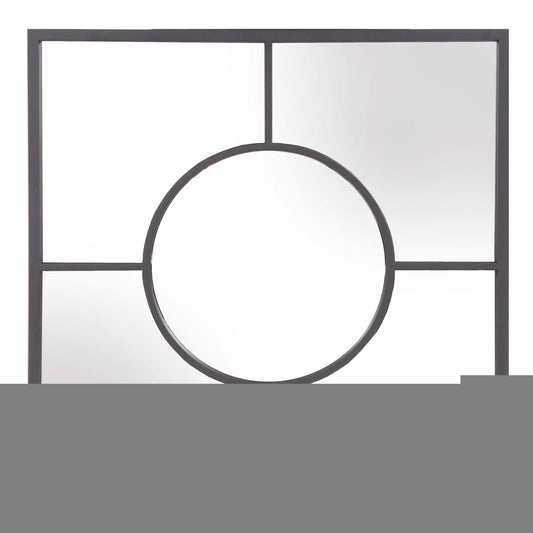24" Graphite Metal Square Framed Accent Mirror