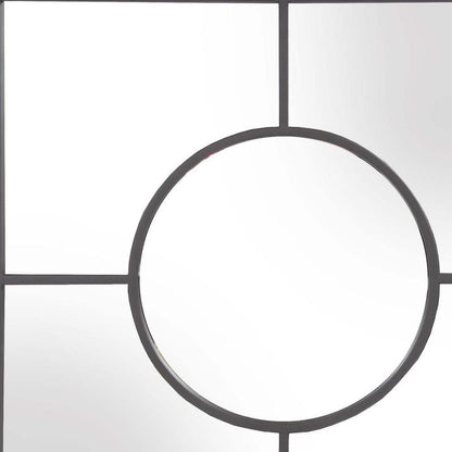 24" Graphite Metal Square Framed Accent Mirror