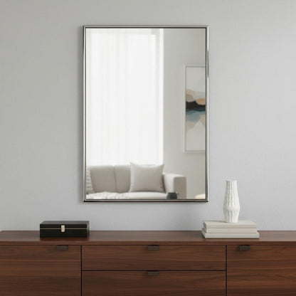 36" Gunmetal Metal Framed Accent Mirror