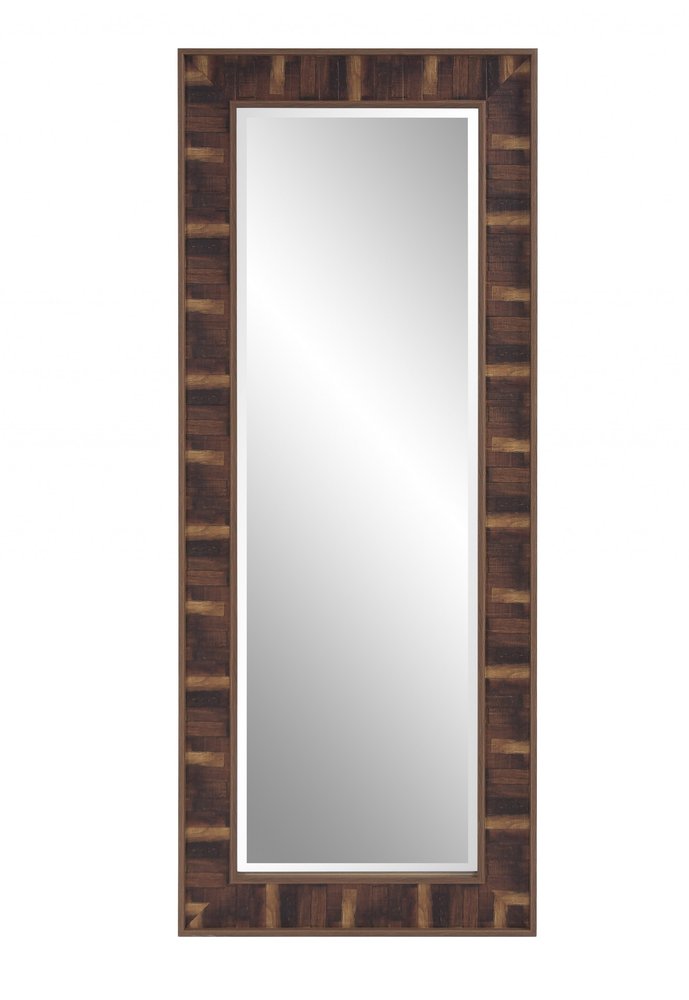 60" Brown Framed Full Length Hanging Mirror