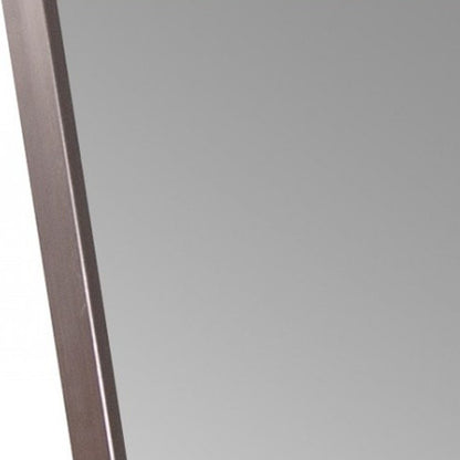 Sleek Brushed Brass Rectangular Full Length Standing Mirror