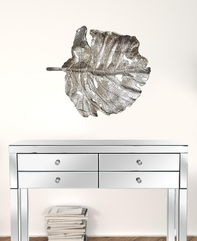 Set of Two Gray Aluminum Novelty Hanging Dimensional Sculpture