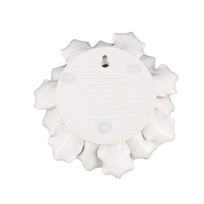 6" Off White Ceramic Flower Hanging Dimensional Sculpture
