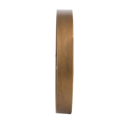 2" Round Gold And White Wood Analog Wall Clock