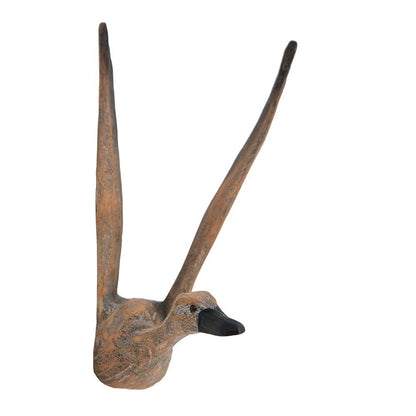 Set of Three Brown Wood Novelty Hanging Dimensional Sculpture