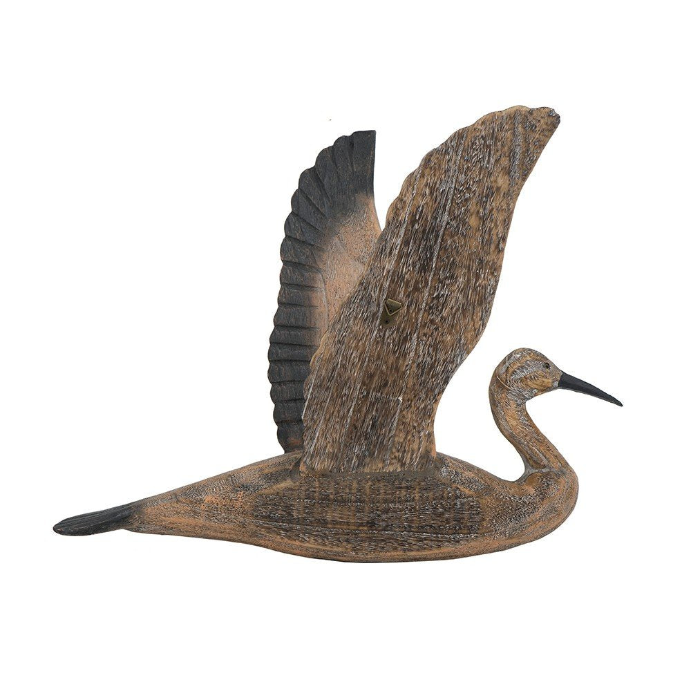 Set of Three Brown Wood Novelty Hanging Dimensional Sculpture