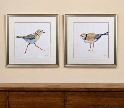 Set of Two Colorful Beach Birds Wall Art
