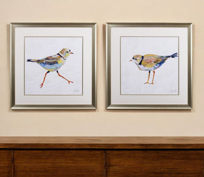 Set of Two Colorful Beach Birds Wall Art