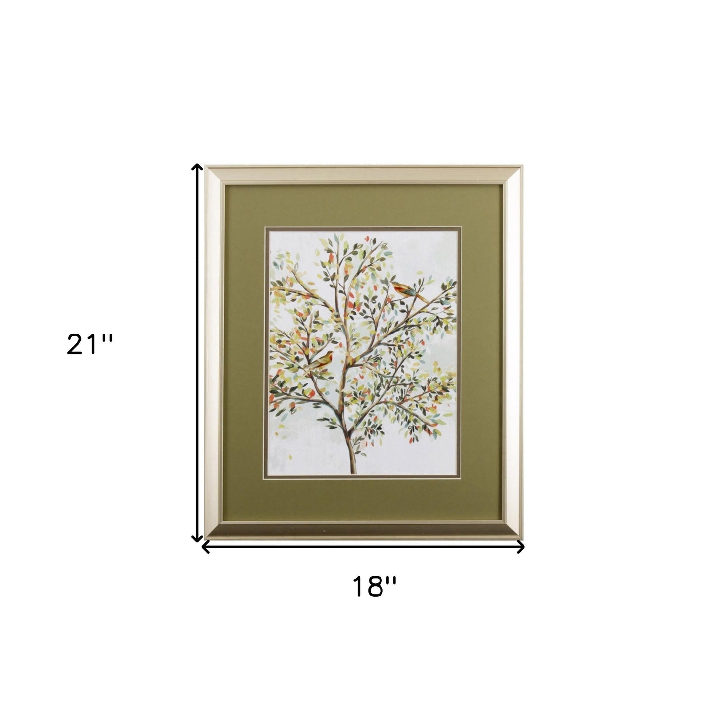 Set of Two Colorful Trees Watercolor Wall Art