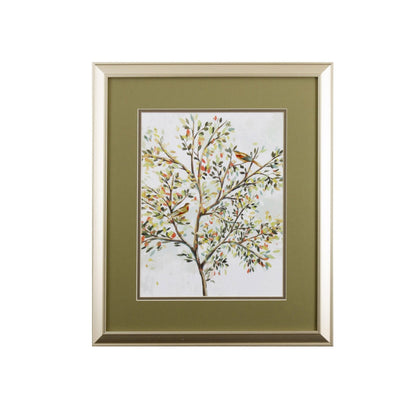 Set of Two Colorful Trees Watercolor Wall Art