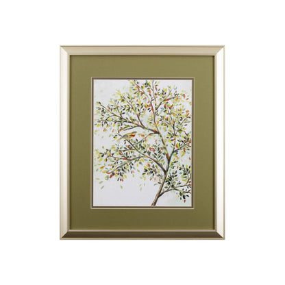 Set of Two Colorful Trees Watercolor Wall Art