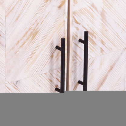 Modern Farmhouse Rustic Natural Accent Storage Cabinet