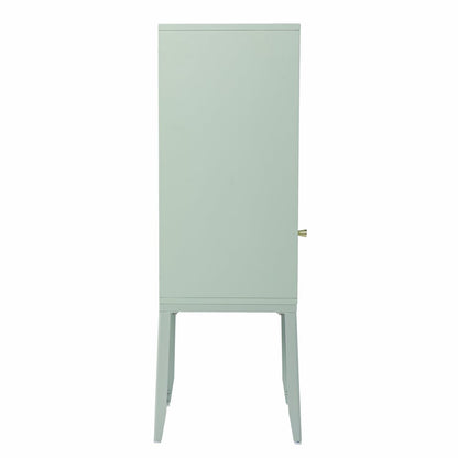 Pale Green Crosshatch Accent Storage Cabinet