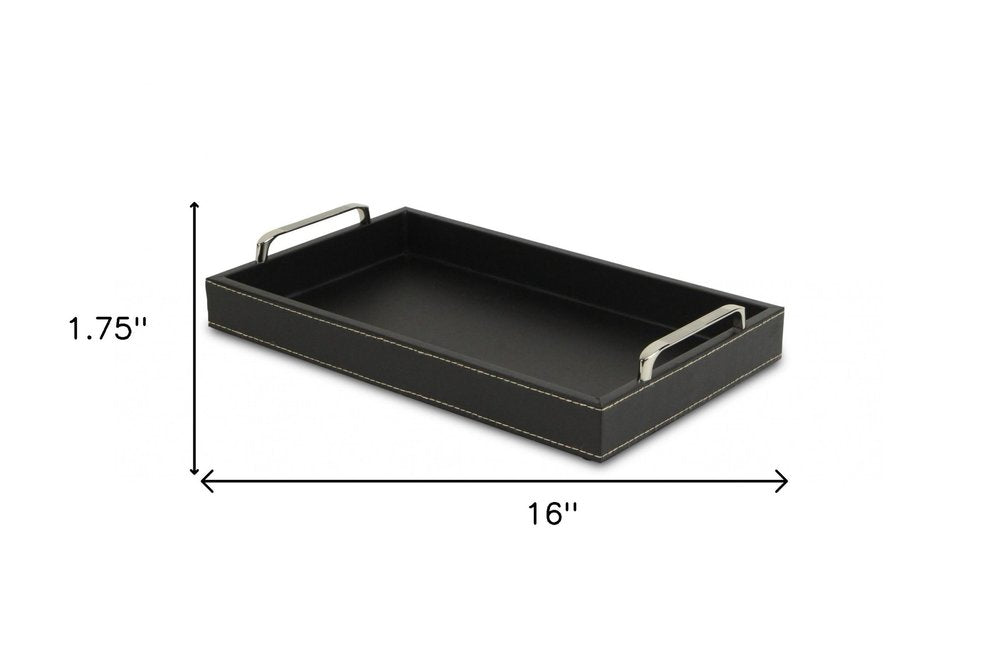 16" Black Solid Wood