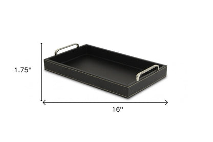 16" Black Solid Wood