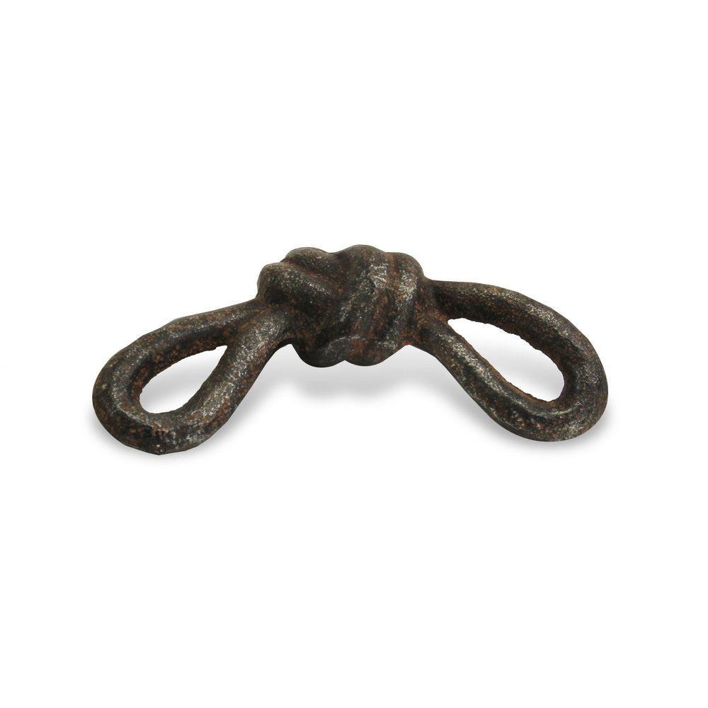 6" Gray Rustic Cast Iron Knot Tabletop Sculpture