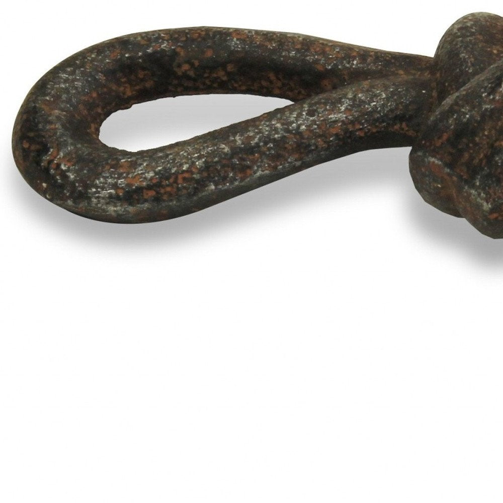 6" Gray Rustic Cast Iron Knot Tabletop Sculpture