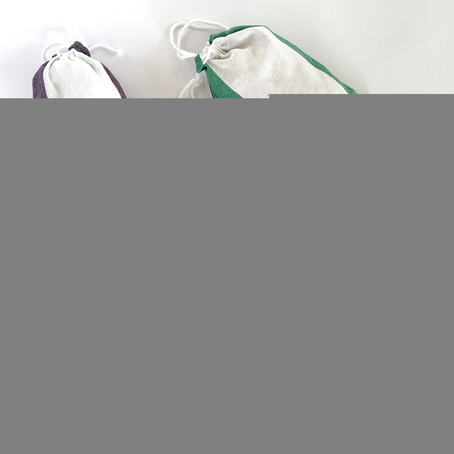 Dark Purple Orange and White Striped Design Poncho Towel