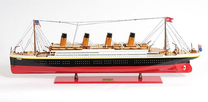 19" Black and Red Hand Painted Sculpture