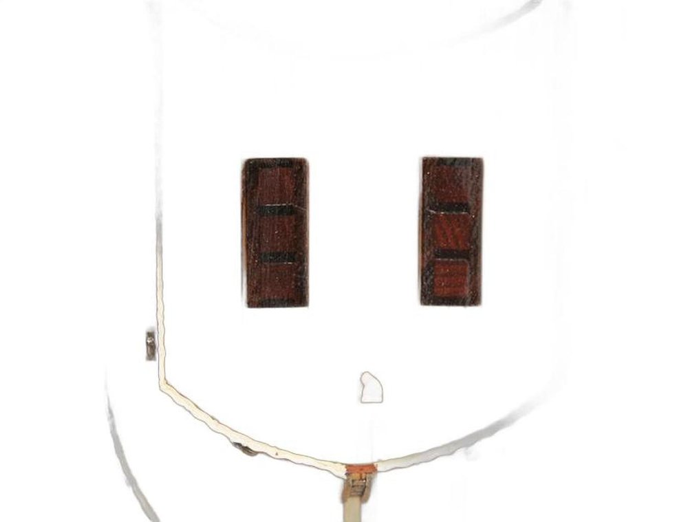 15" Black and Red Normandie Large Boat Hand Painted Decorative Boat