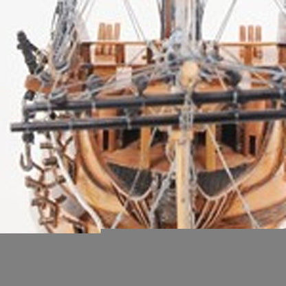 29" Wood Brown HMS Victory Bow Section Hand Painted Decorative Boat