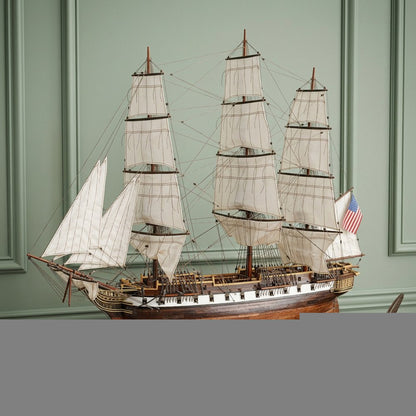 50" Wood Brown Hand Painted Sculpture