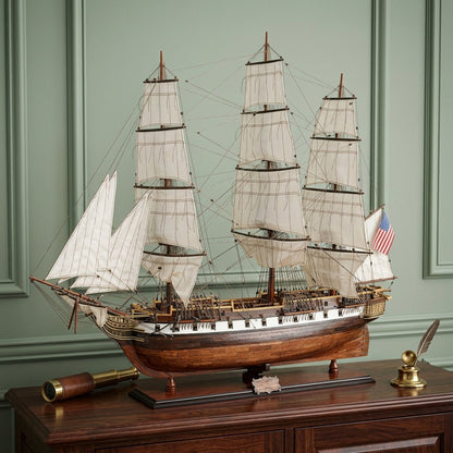 50" Wood Brown Hand Painted Sculpture